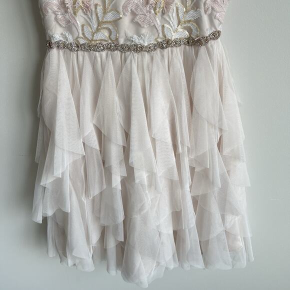 Rare Editions Lace Sequins Tulle Formal Dress Dance Bridal Flower Girl Gown 16 - Picture 6 of 15